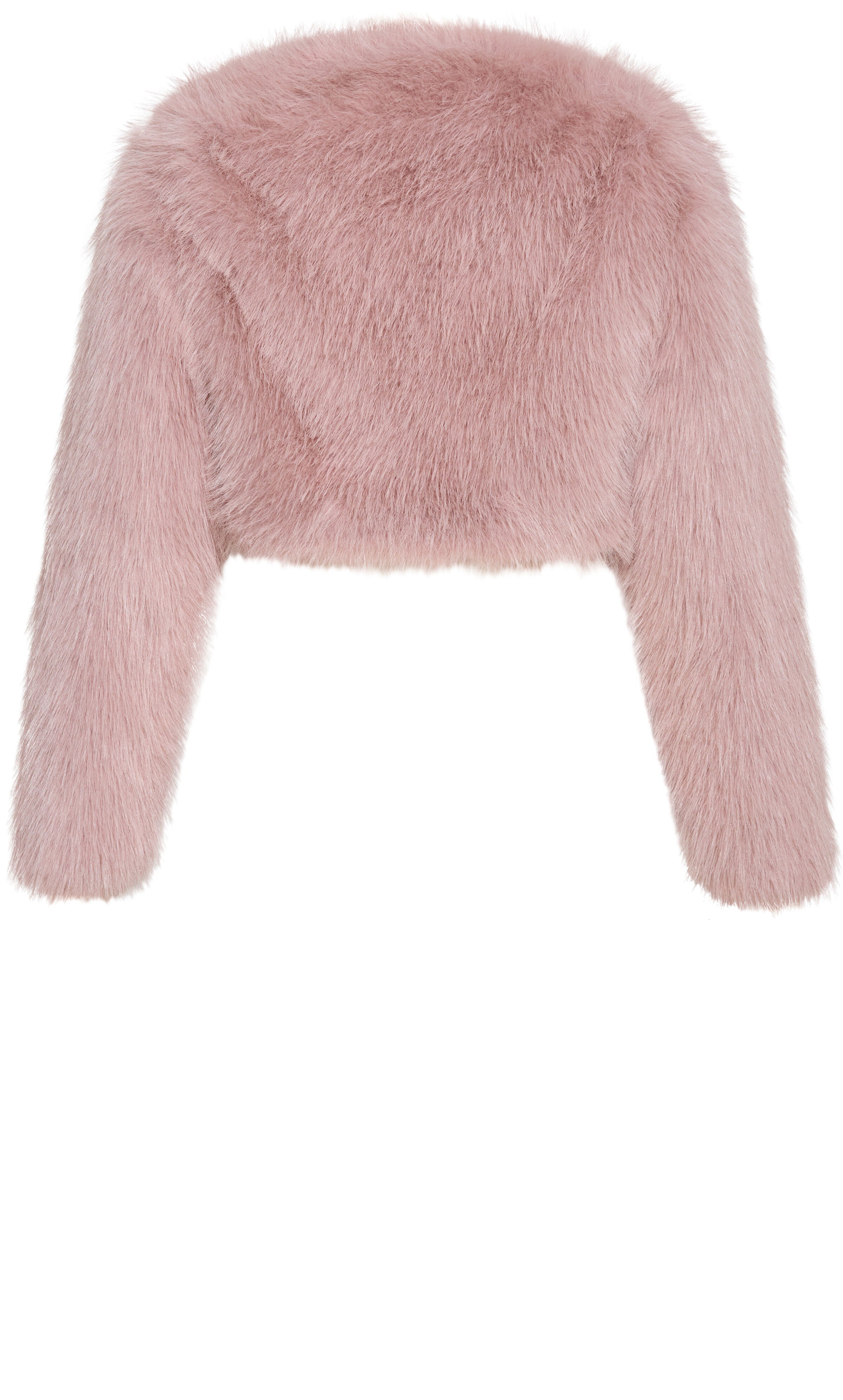 Angelica Faux Fur Crop Jacket, PINK, alternate image number 5