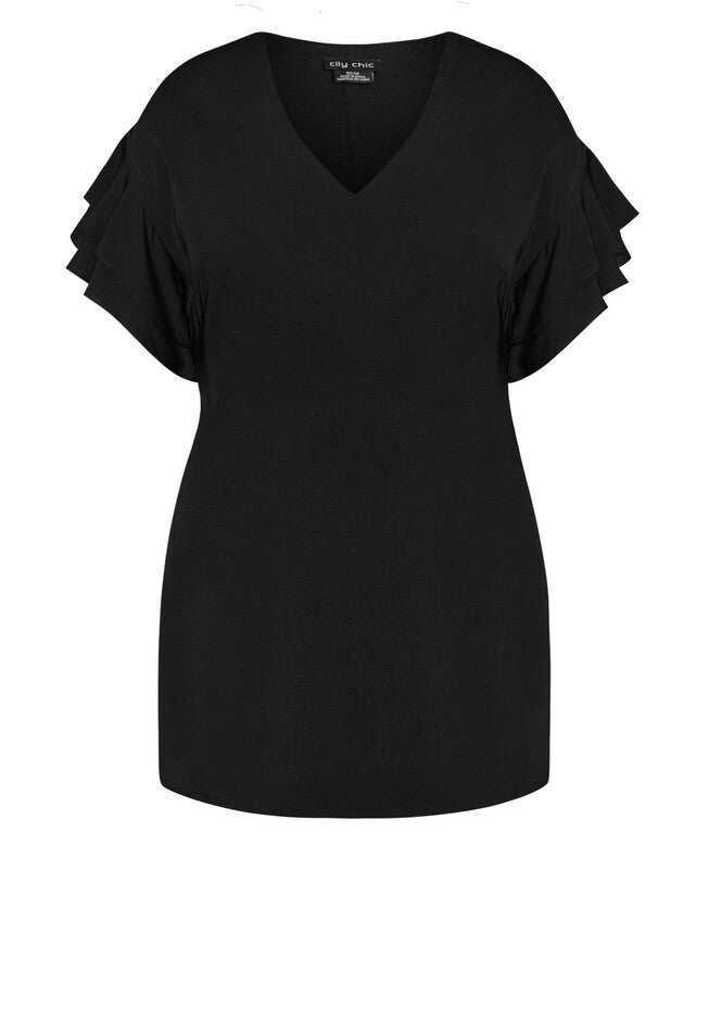 Double Frill Dress - black, BLACK, alternate image number 3
