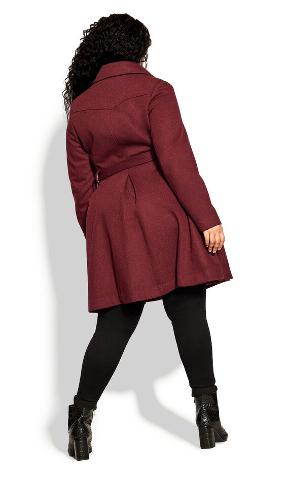 Blushing Belle Coat - port, RED, alternate image number null