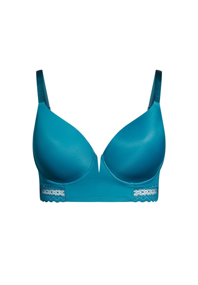 Krista Longline Contour Bra - teal, GREEN, alternate image number null