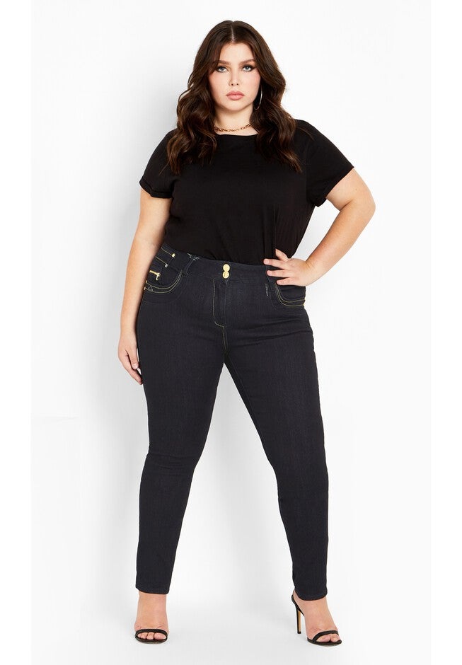 Harley Zip Me Skinny Jean - indigo, INDIGO, on-hover image number 1