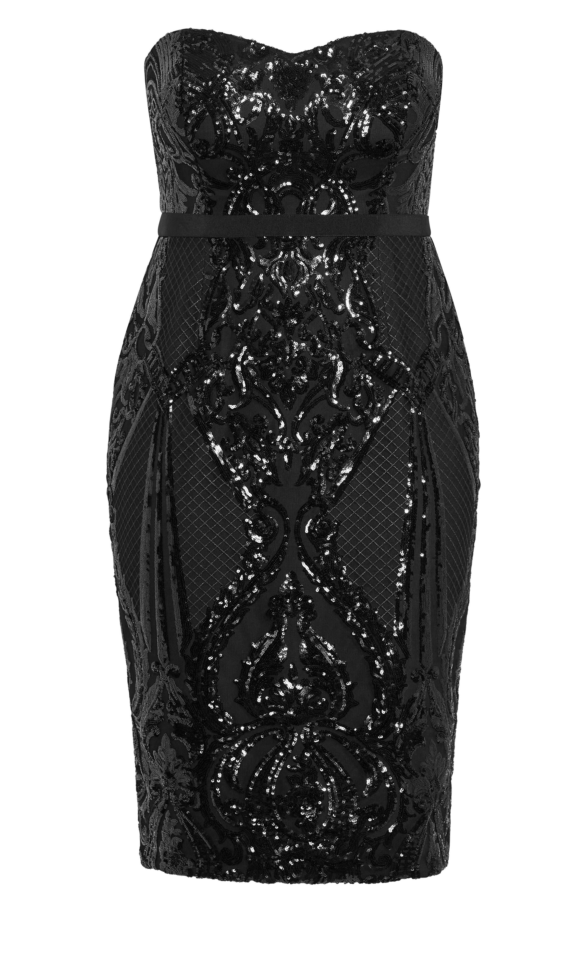Sequin Sofia Dress - black, BLACK, alternate image number 4