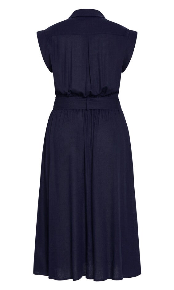 Utility Midi Dress - navy, BLUE, alternate image number null