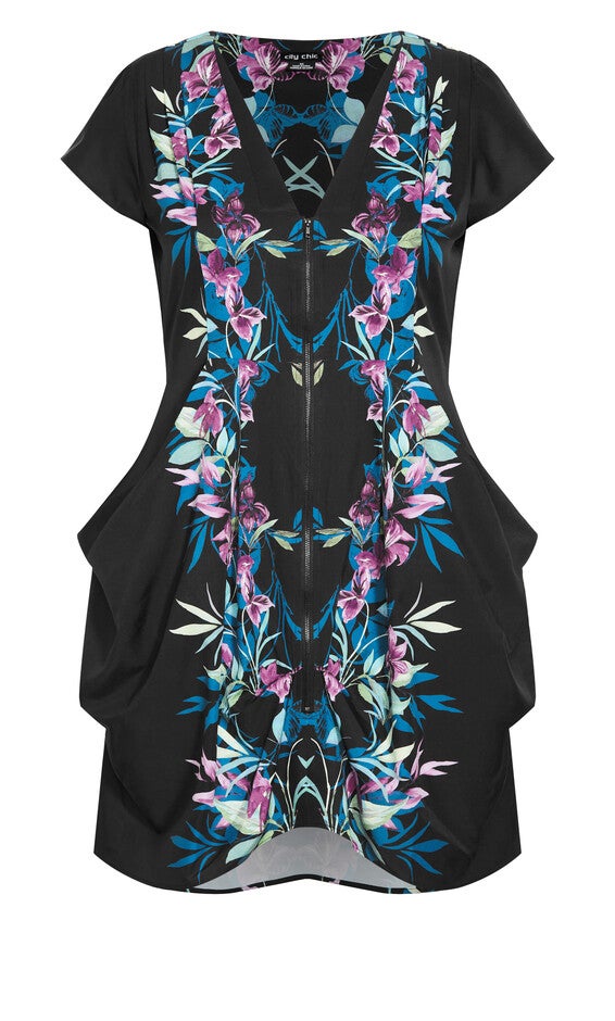 Nadia Zip Tunic - black, BLACK, alternate image number 5