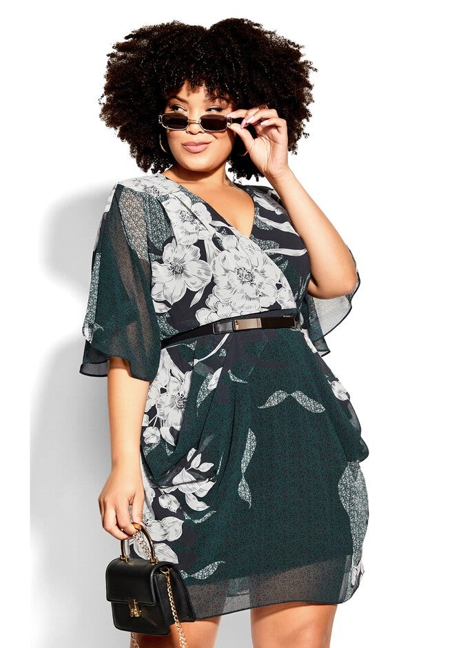 Wrap Precious Dress - jade, GREEN, on-hover image number 1