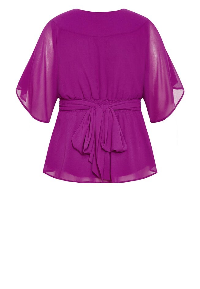 Elegant Wrap Top - magenta, PINK, alternate image number 4