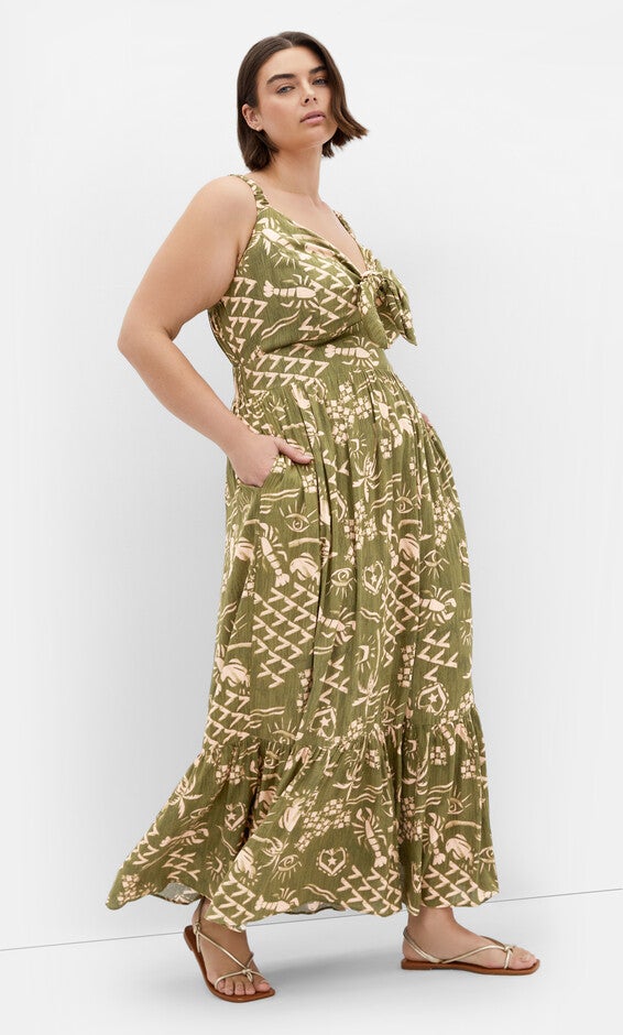 Vacay Maxi Dress - print, GREEN, hi-res image number null