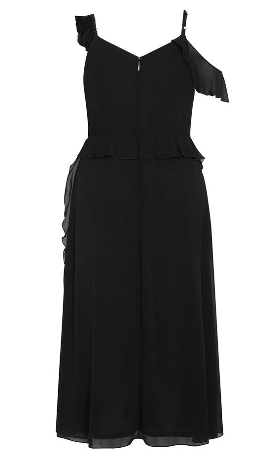 Ruffle Love Maxi Dress - black, BLACK, alternate image number null