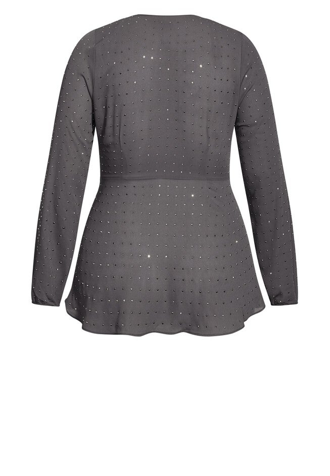 Bling Flirt Top - grey, GREY, alternate image number null