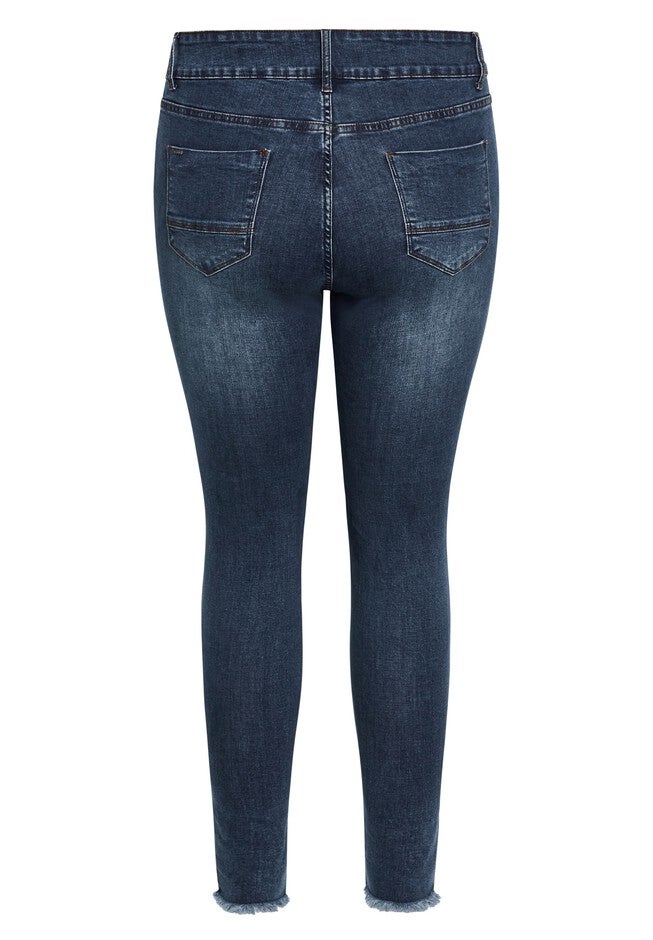 Asha Chic Cuff Jean - denim, BLUE, alternate image number 5