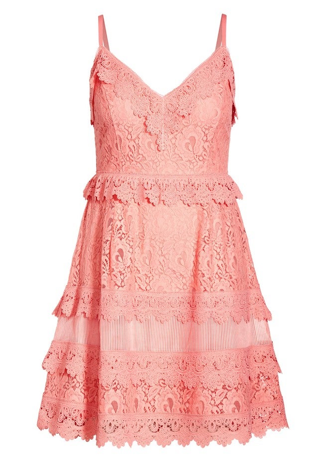 Nouveau Dress - peach, ORANGE, alternate image number null