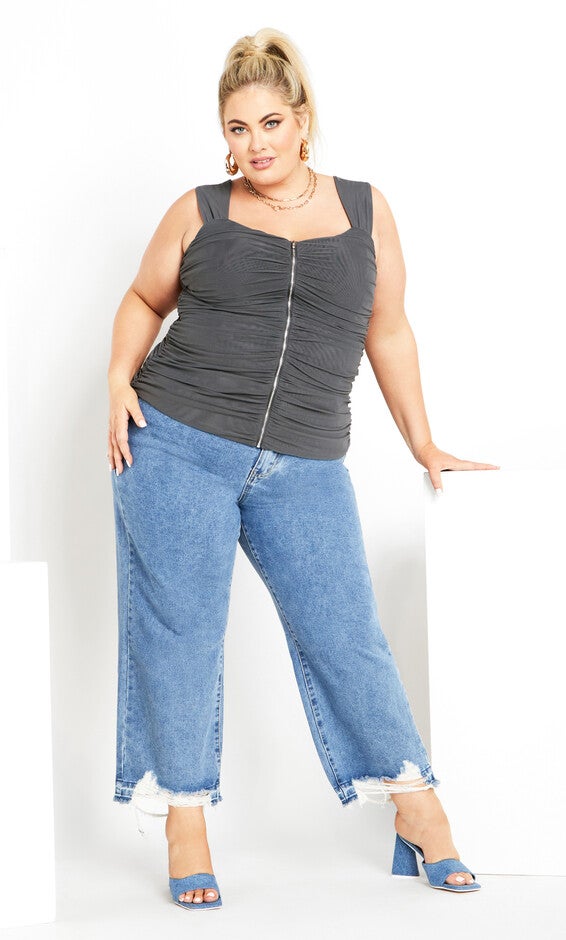Billie Top - grey, GREY, alternate image number 3