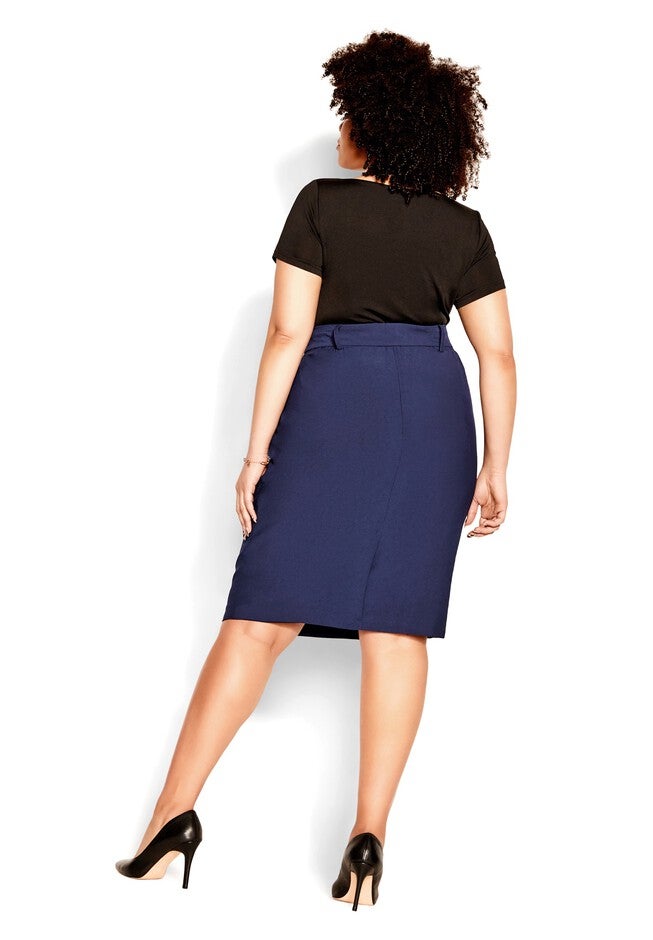 Perfect Suit Skirt - navy, BLUE, alternate image number null