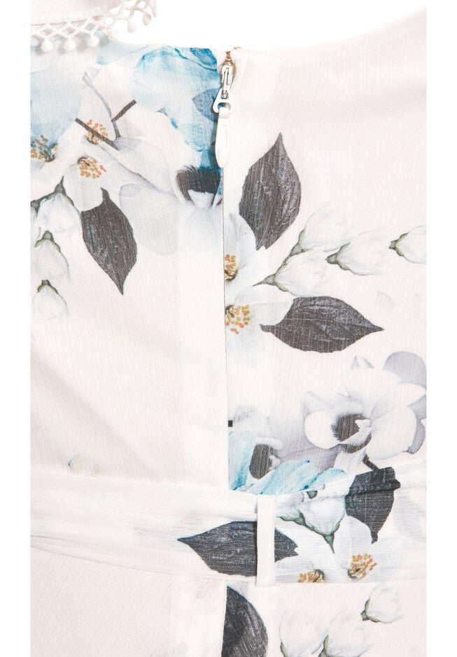 Floral Orchid Dress - ivory, WHITE, alternate image number 4