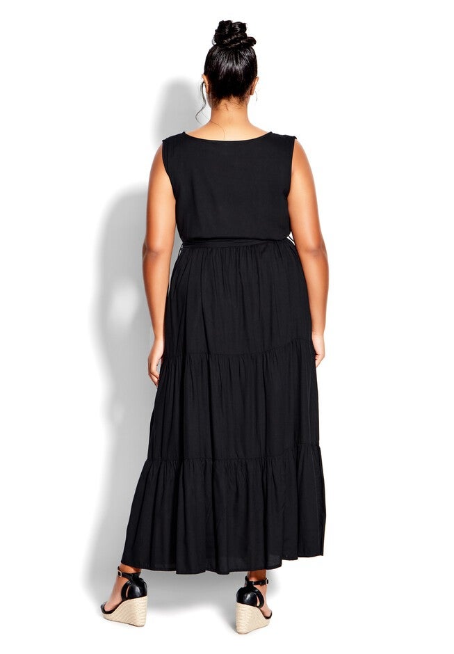 Seashore Maxi Dress, BLACK, alternate image number 4