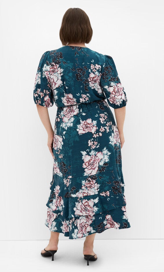 Bea Floral Dress - jade, GREEN, alternate image number null