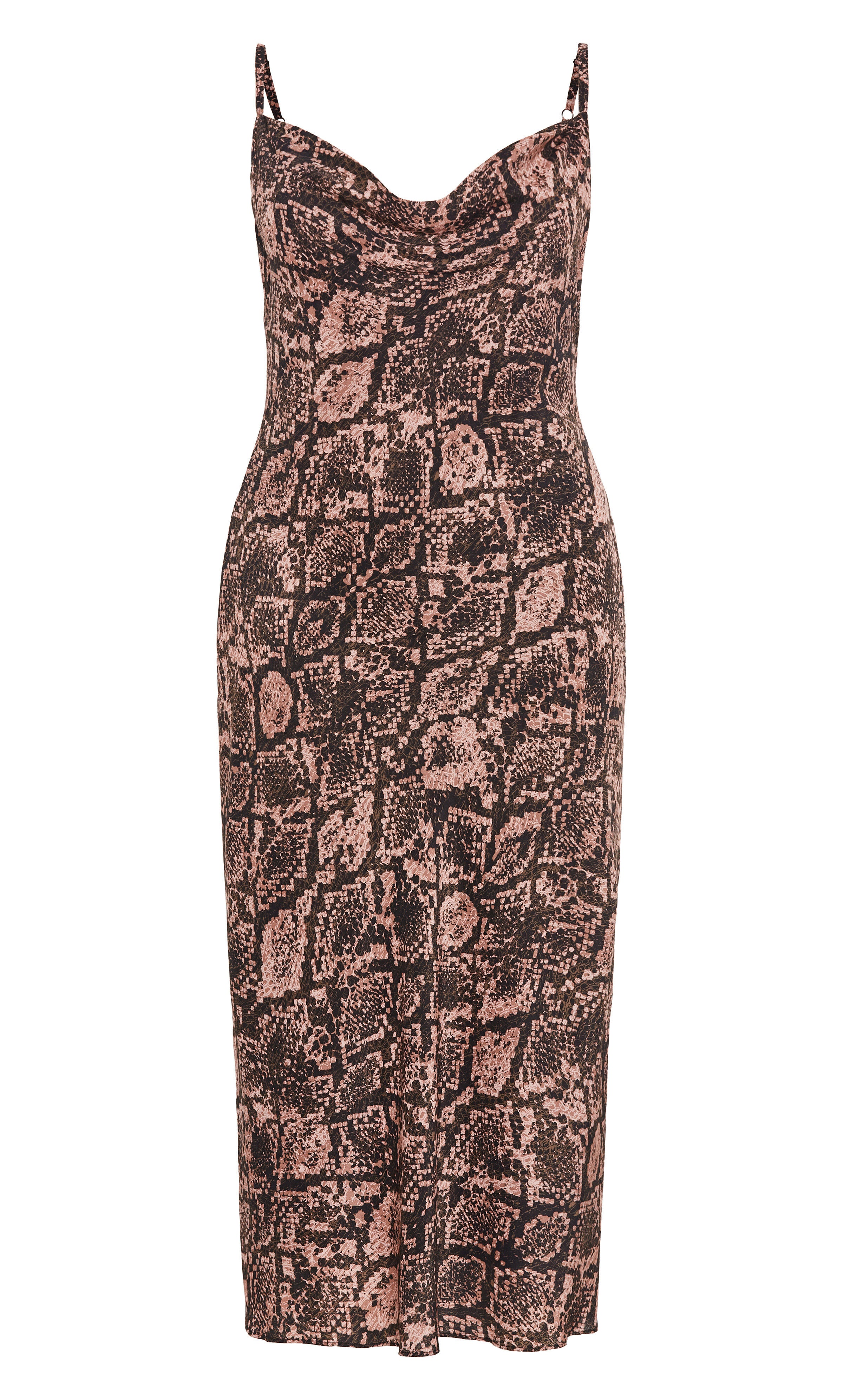 Kyra Print Dress - snake print, GRAY, alternate image number 4