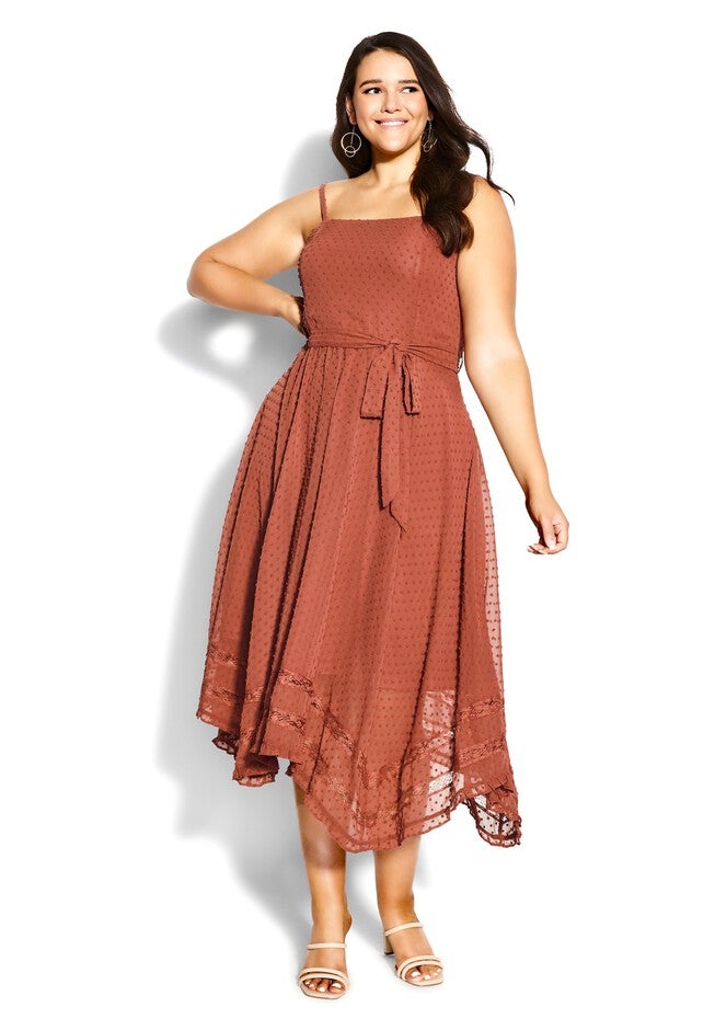 Flirty Nature Dress - cinnamon, BROWN, on-hover image number 1