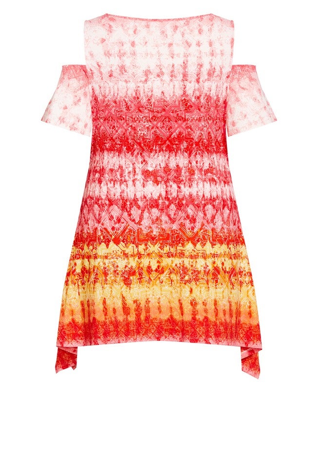 Tuscan Sun Cold Shoulder Tunic, ROSE, alternate image number null