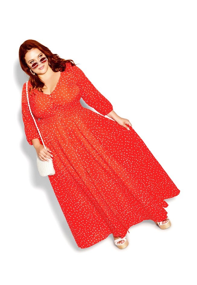 Olivia Maxi Dress - red, RED, on-hover image number 1