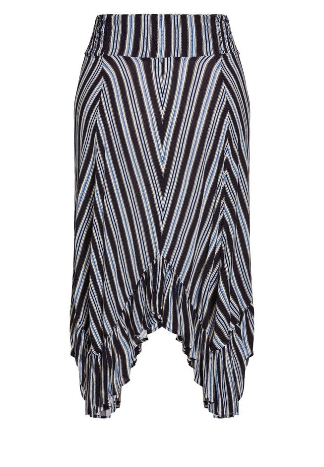 Bold Stripe Skirt - navy, BLUE, alternate image number 3