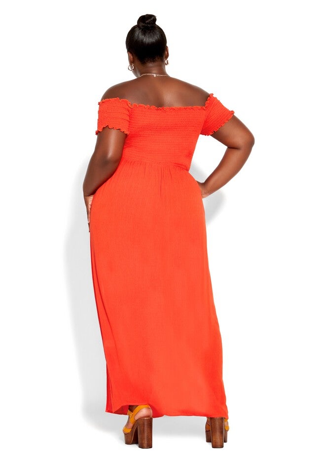Summer Passion Maxi Dress - tigerlily, ORANGE, on-hover image number 1