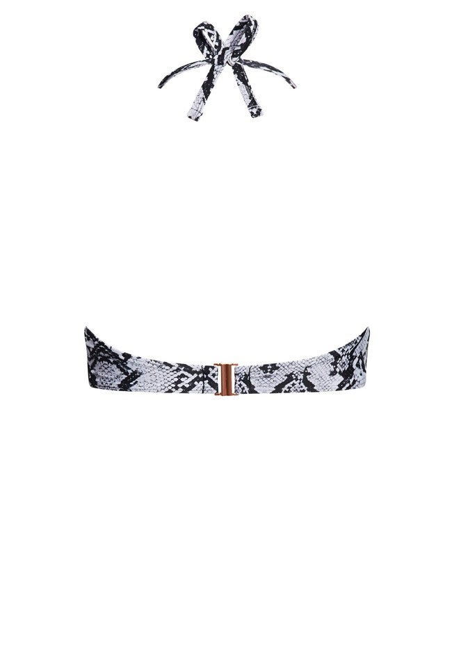 Greta Print Bikini Top - black snake, BLACK, alternate image number null