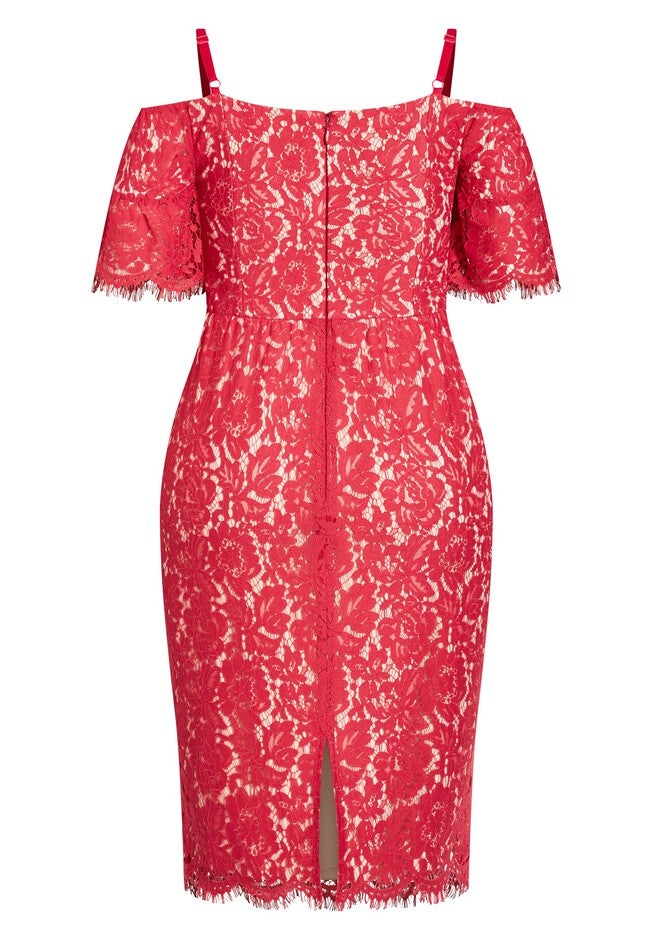 Lace Whisper Dress - raspberry, PINK, alternate image number null