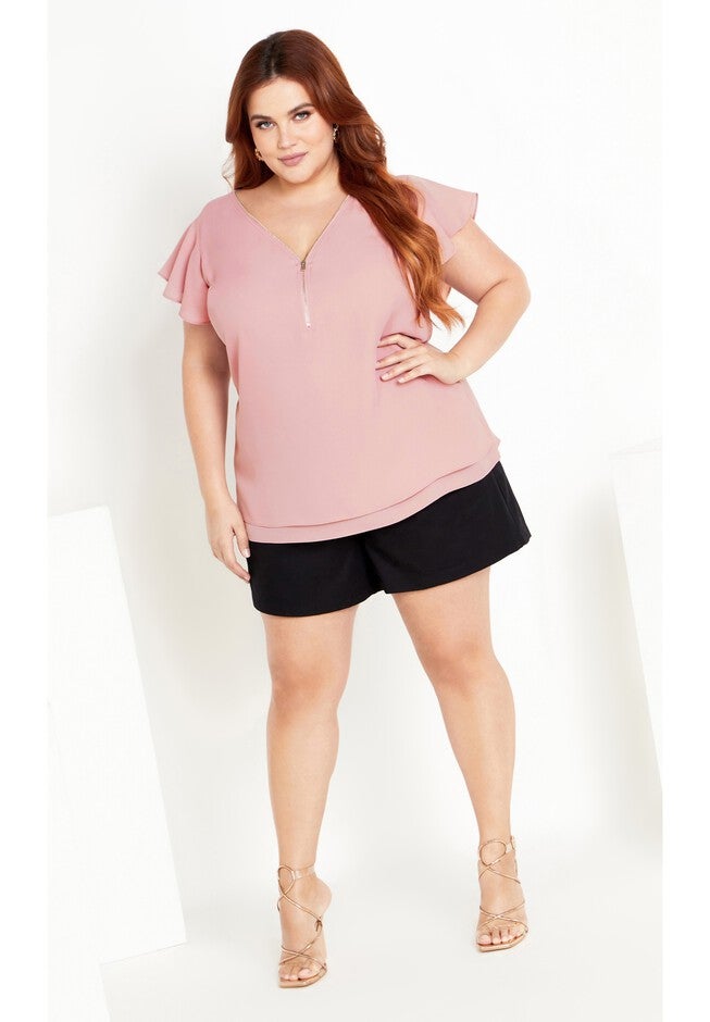 Zip Fling Top - blush, PINK, on-hover image number null