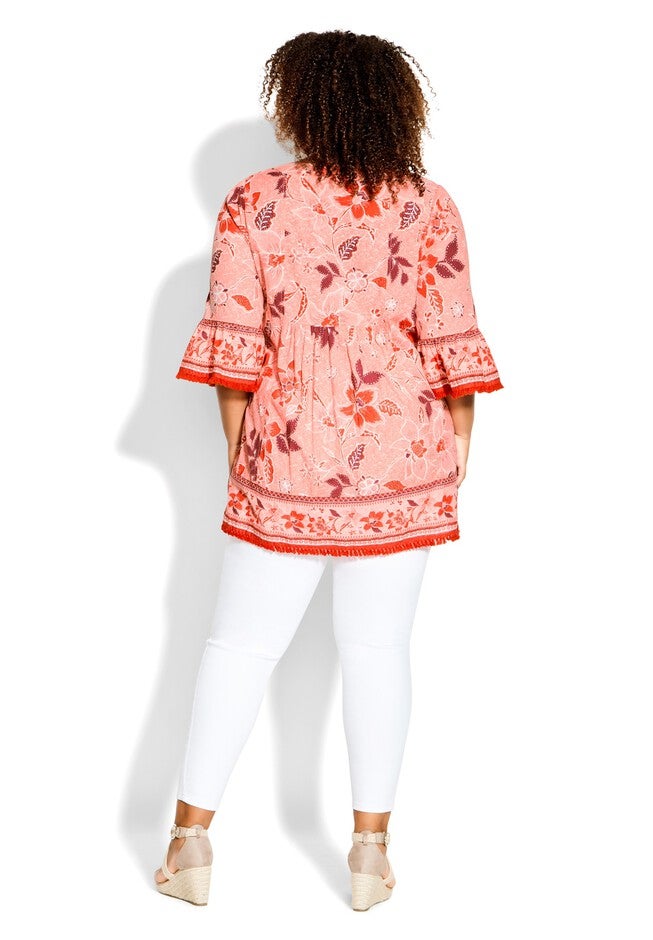 Kiani Crush Tunic, PINK ROYAL BLOOMS, alternate image number null