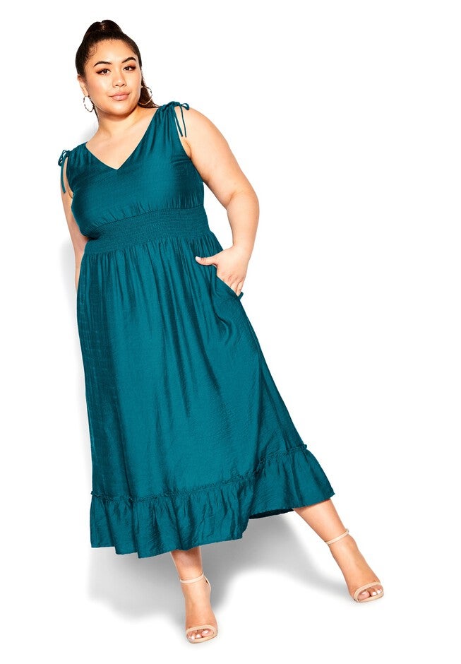 Avalina Maxi Dress - teal, GREEN, on-hover image number null