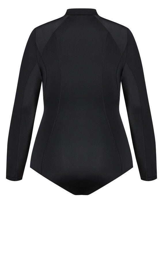 Cancun Long Sleeve 1 Piece - black, BLACK, alternate image number null