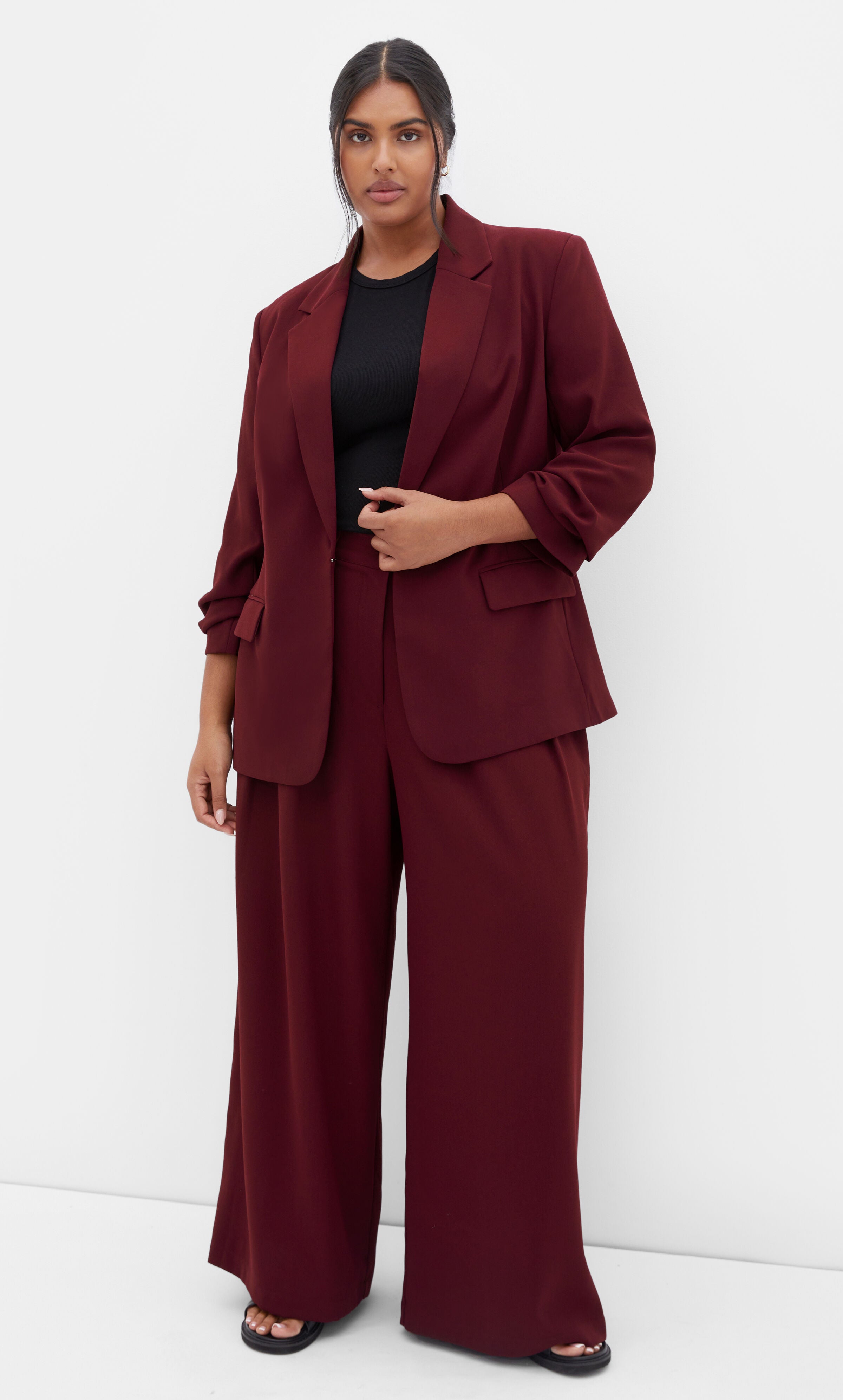 Abbie Blazer - dark cherry, RED, alternate image number 3