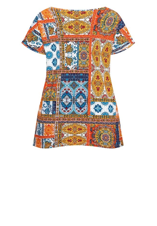 Phoebe Lattice Print Top, SPICE PATCH, alternate image number null