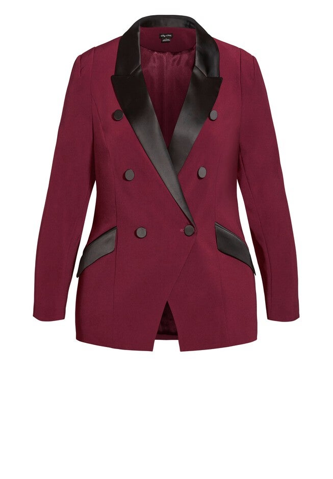 Tuxe Luxe Jacket - claret, RED, alternate image number null