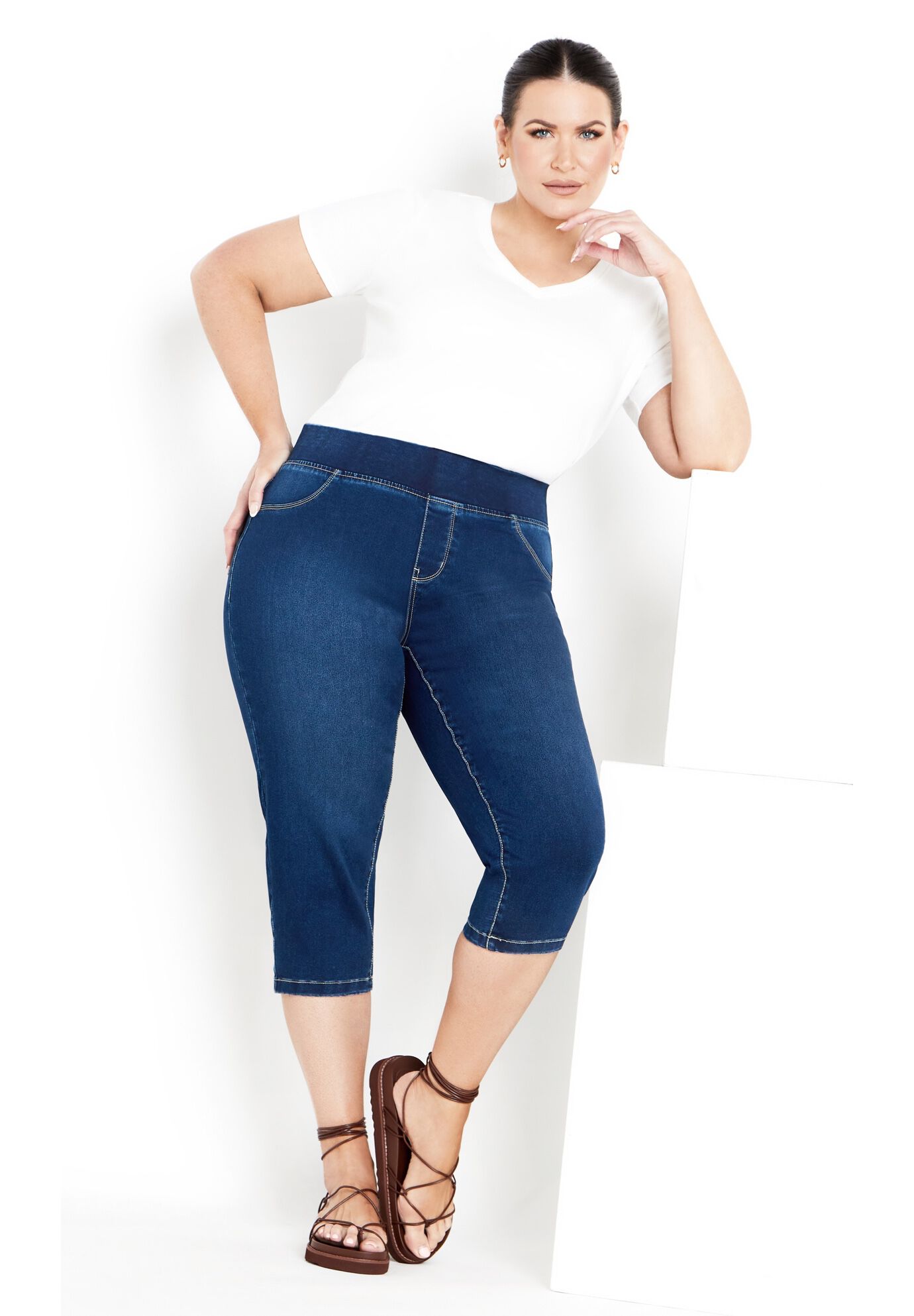 Avenue denim capris new arrivals