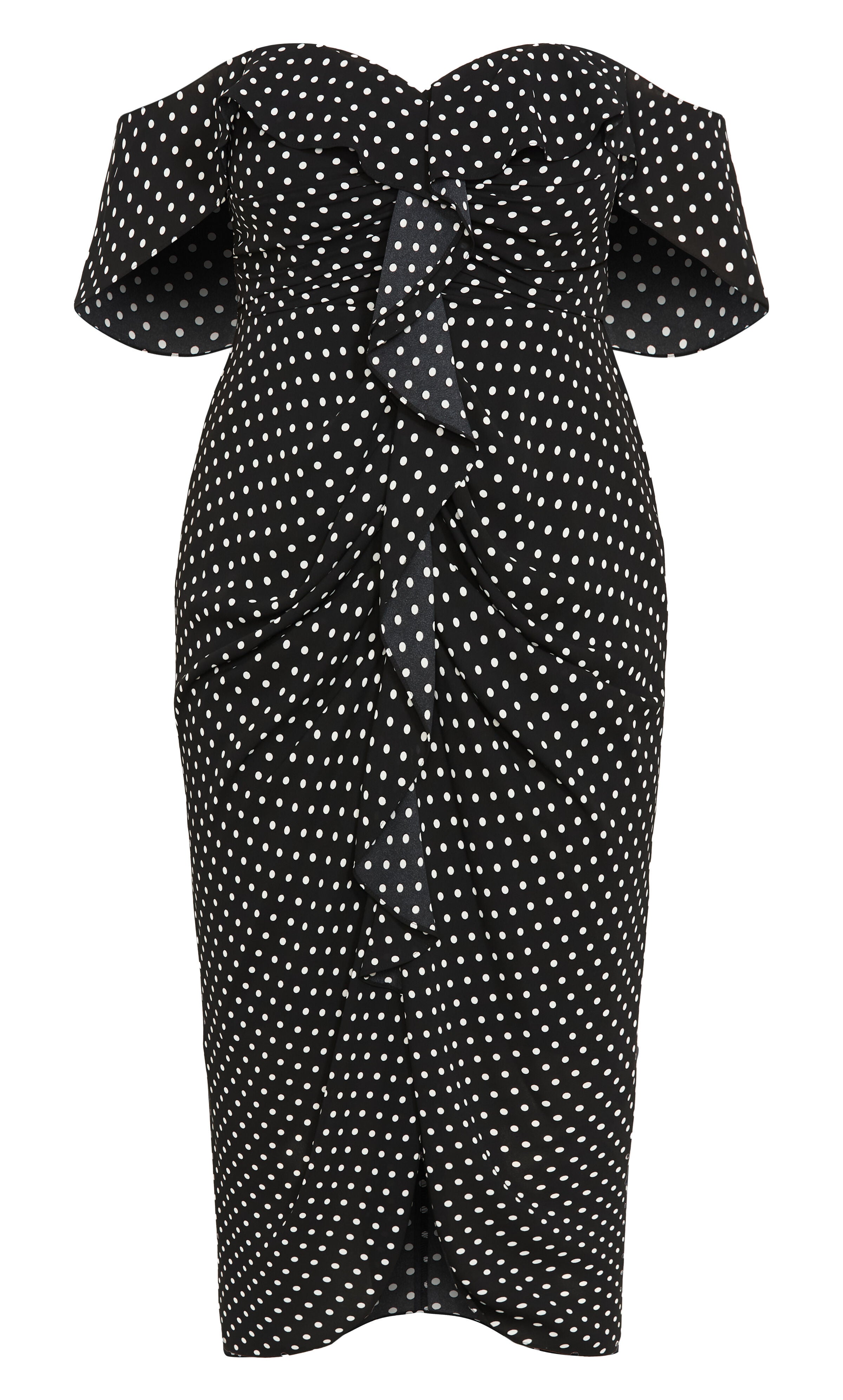 Gina Polka Dot Dress - black, BLACK, alternate image number 6