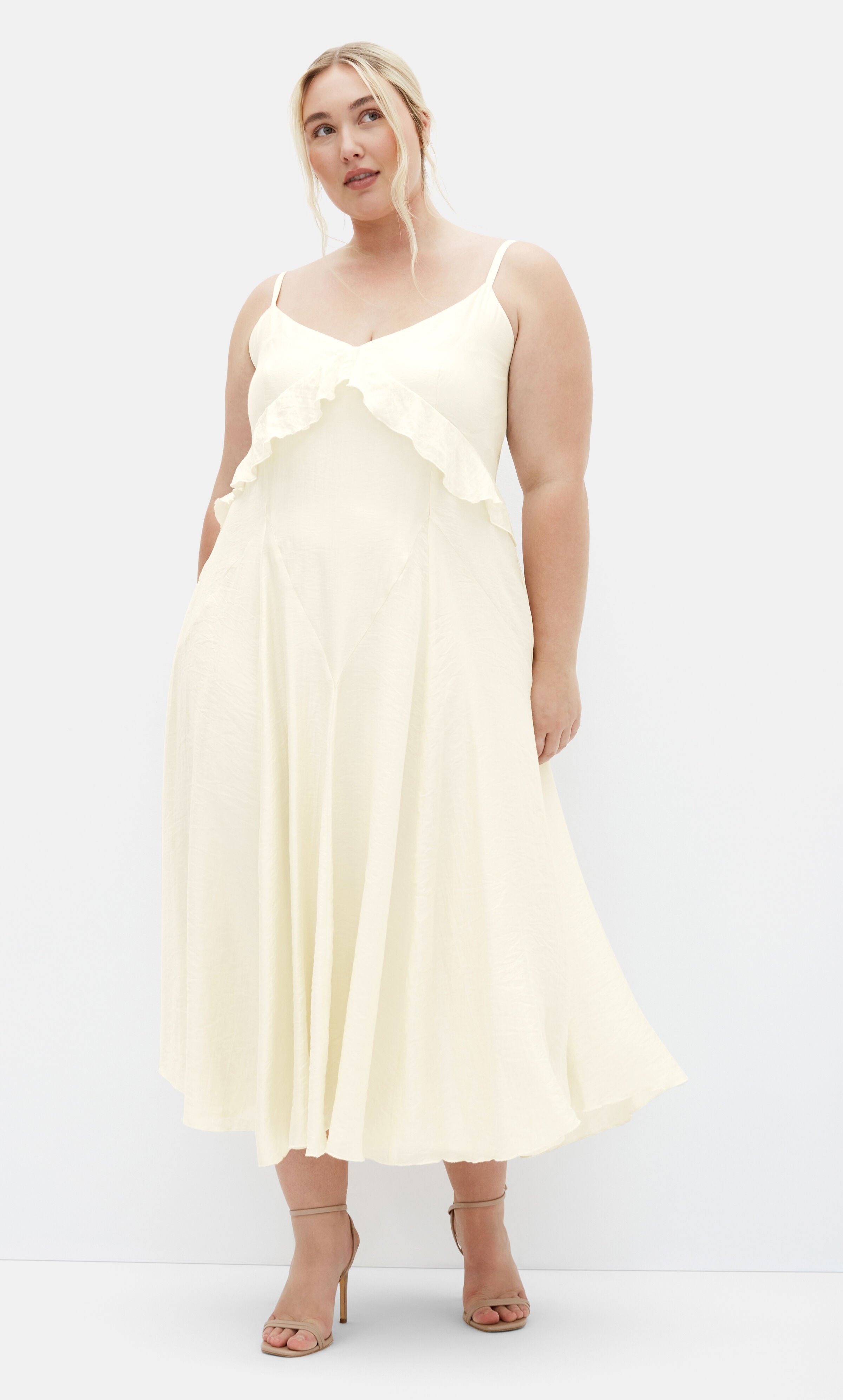 Clara Maxi Dress - butter, YELLOW, hi-res image number 0