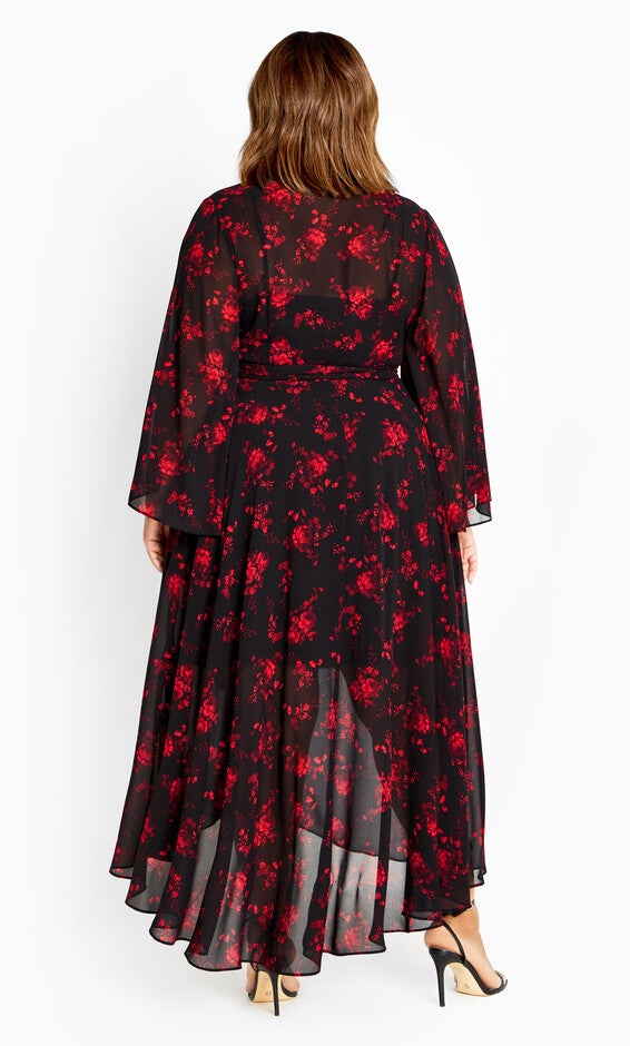 Julissa Print Maxi Dress - berry, AMOUR, alternate image number 4