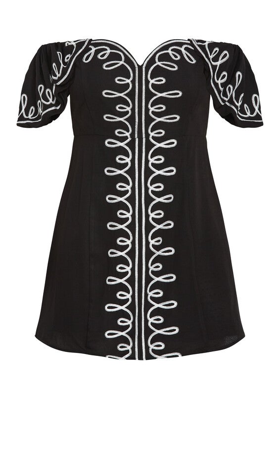 Hana Embroidered Dress - black, BLACK, alternate image number 5