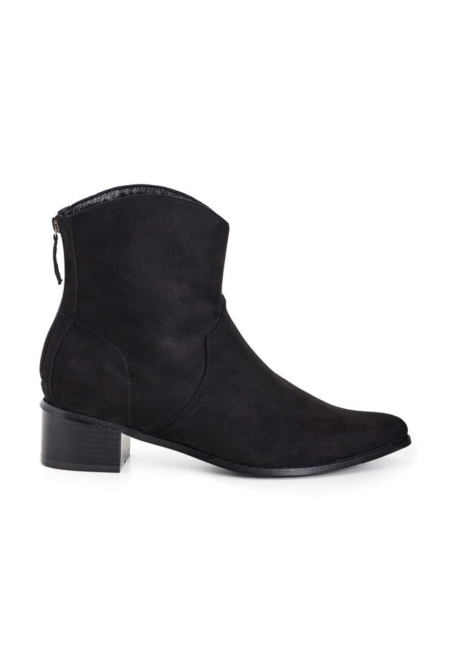 WIDE FIT Western Ankle Boot - black, BLACK, on-hover image number 1