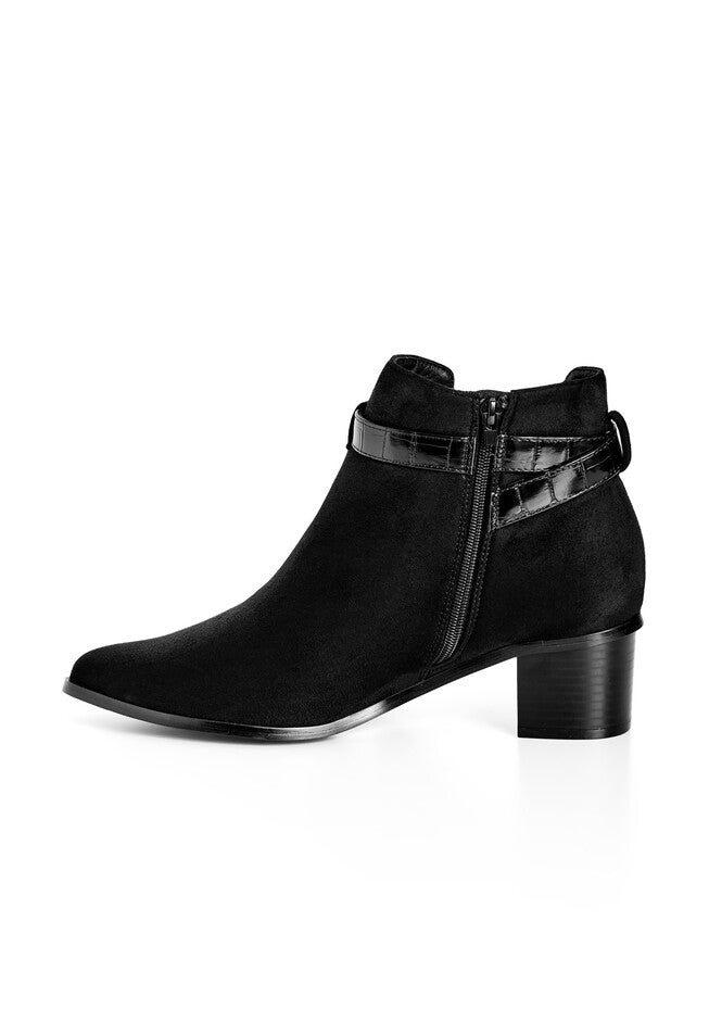 WIDE FIT Alias Cut Out Ankle Boot - black, BLACK, alternate image number null