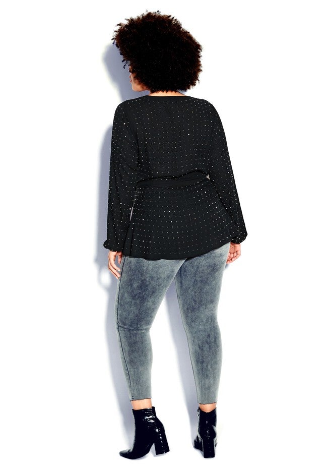 Bling Flirt Top - black, BLACK, alternate image number 4