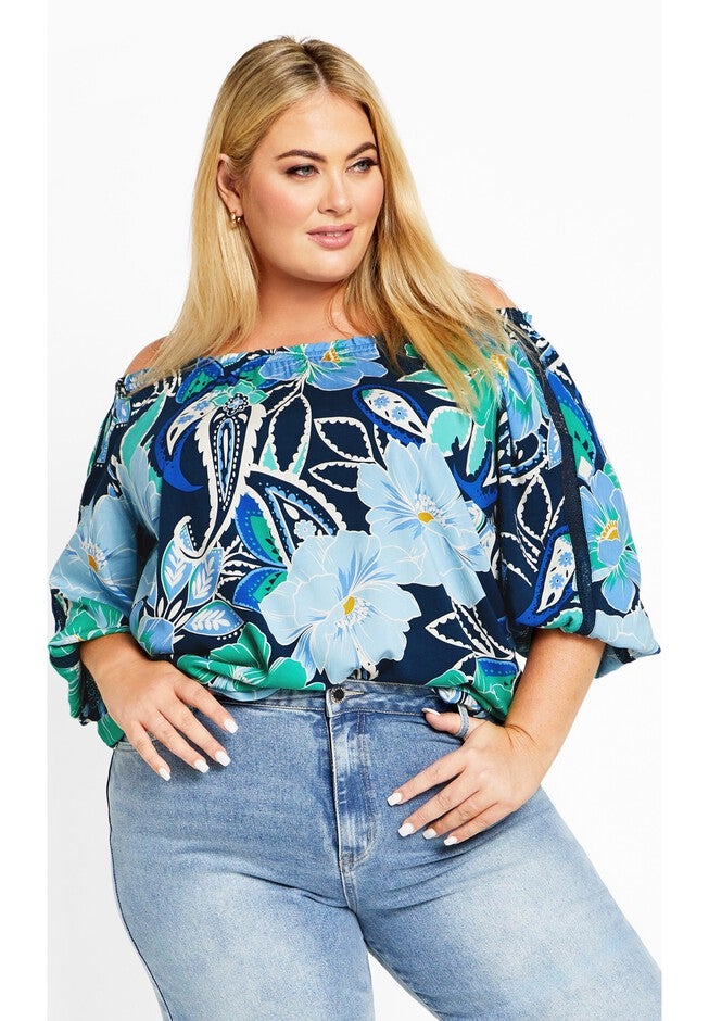 Bellini Top, INDIGO SUMMER, hi-res image number 0