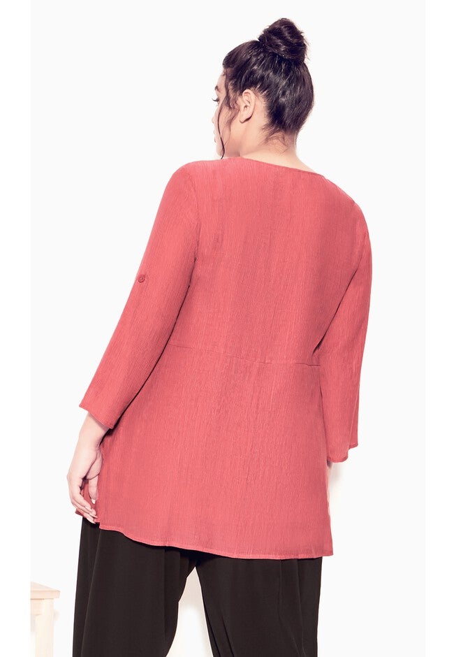 Izzy Layer Plain Tunic, RASPBERRY, on-hover image number null