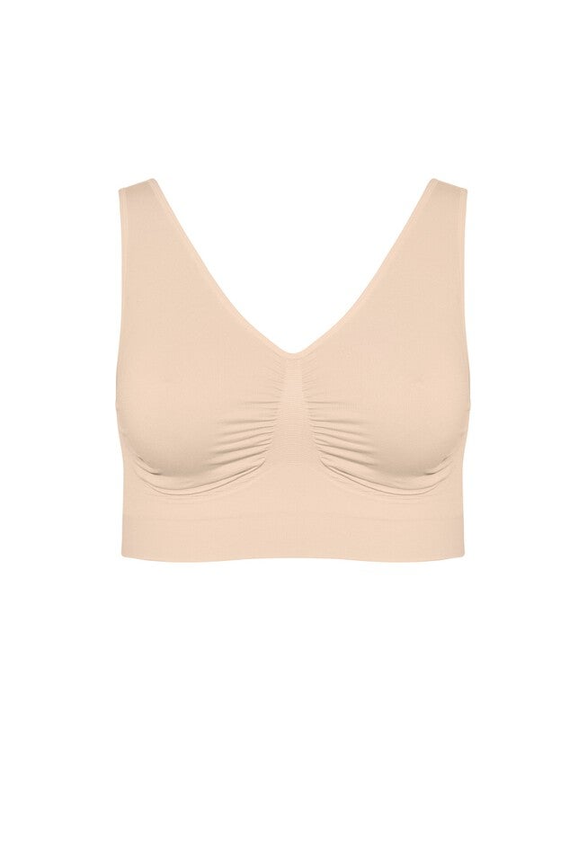 Seamless Wire Free Bra, NUDE, alternate image number 2