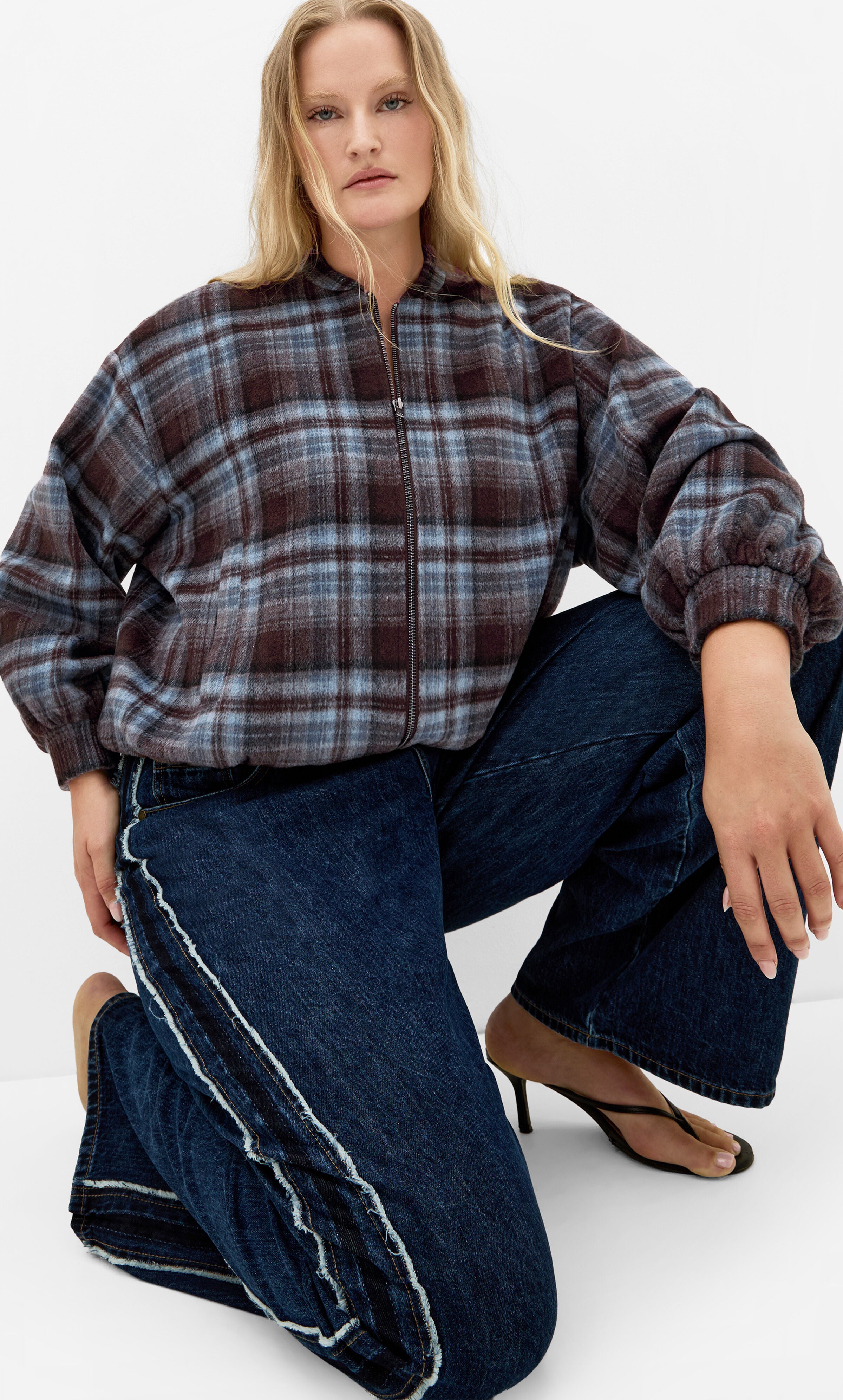 Mila Check Bomber Jacket