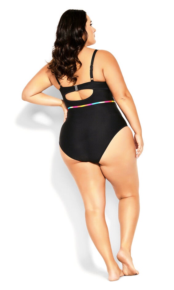 Ombre Underwire 1 Piece - black, BLACK, alternate image number 3