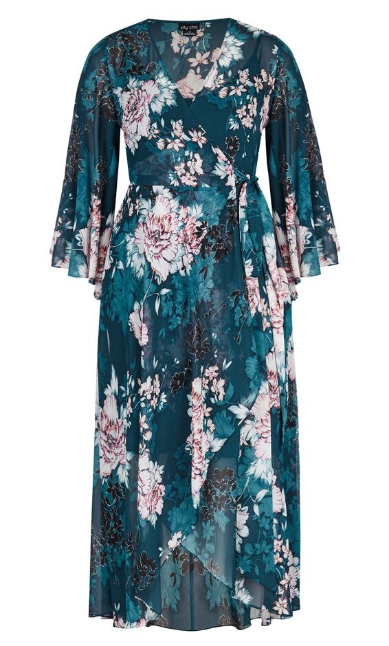 Jade Blossom Maxi Dress - jade, GREEN, alternate image number null