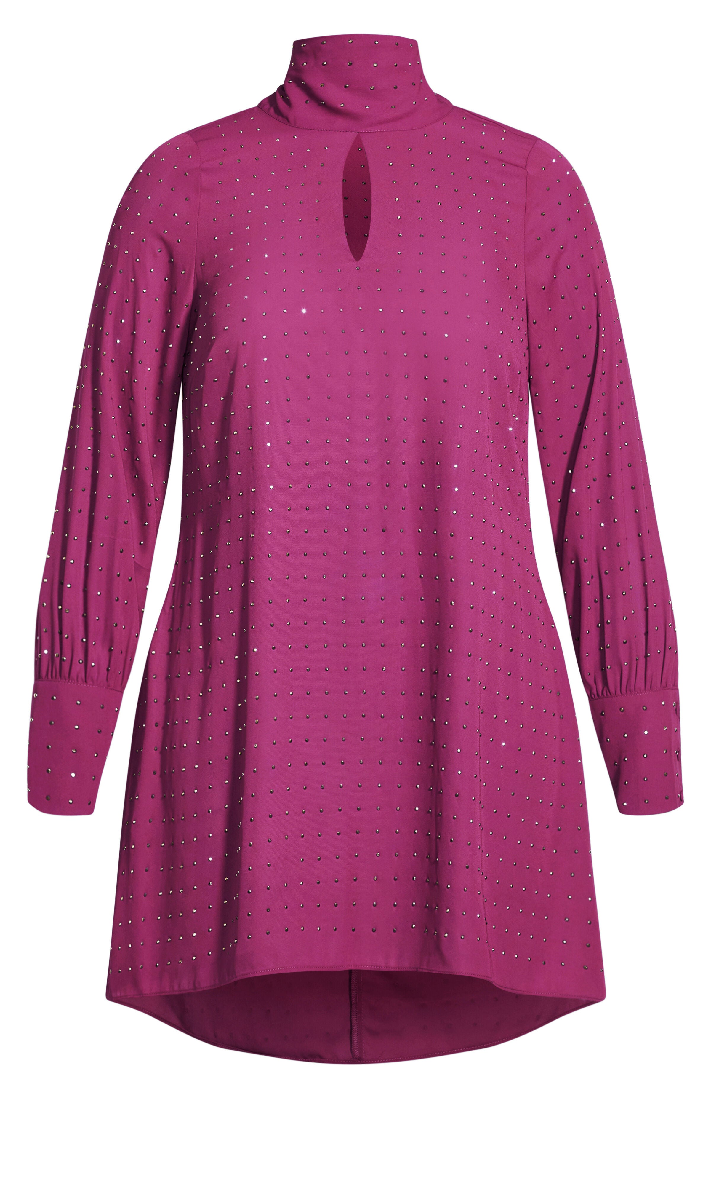 Nailhead Tunic - mulberry, PURPLE, alternate image number 5